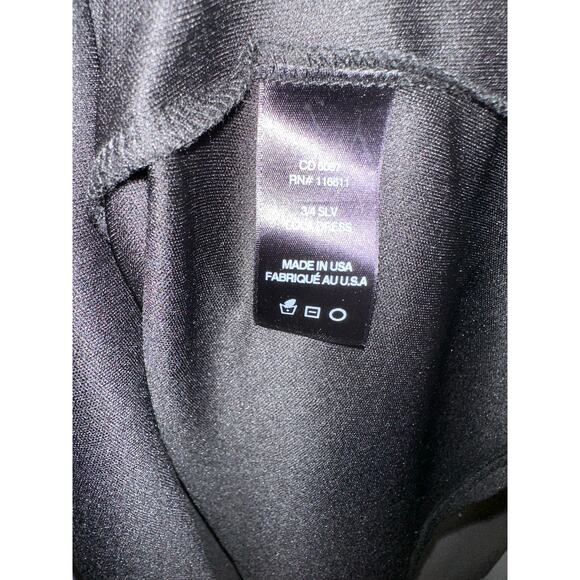 Anthropologie Amadi Lola Heather Gray Cross Faux Wrap Fit Flare Knit Dress XS - Picture 10 of 11